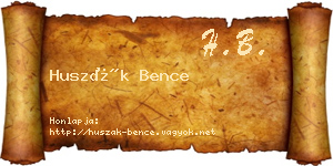 Huszák Bence névjegykártya